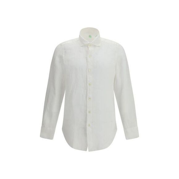 Finamore White Linen Dress Men's Shirt